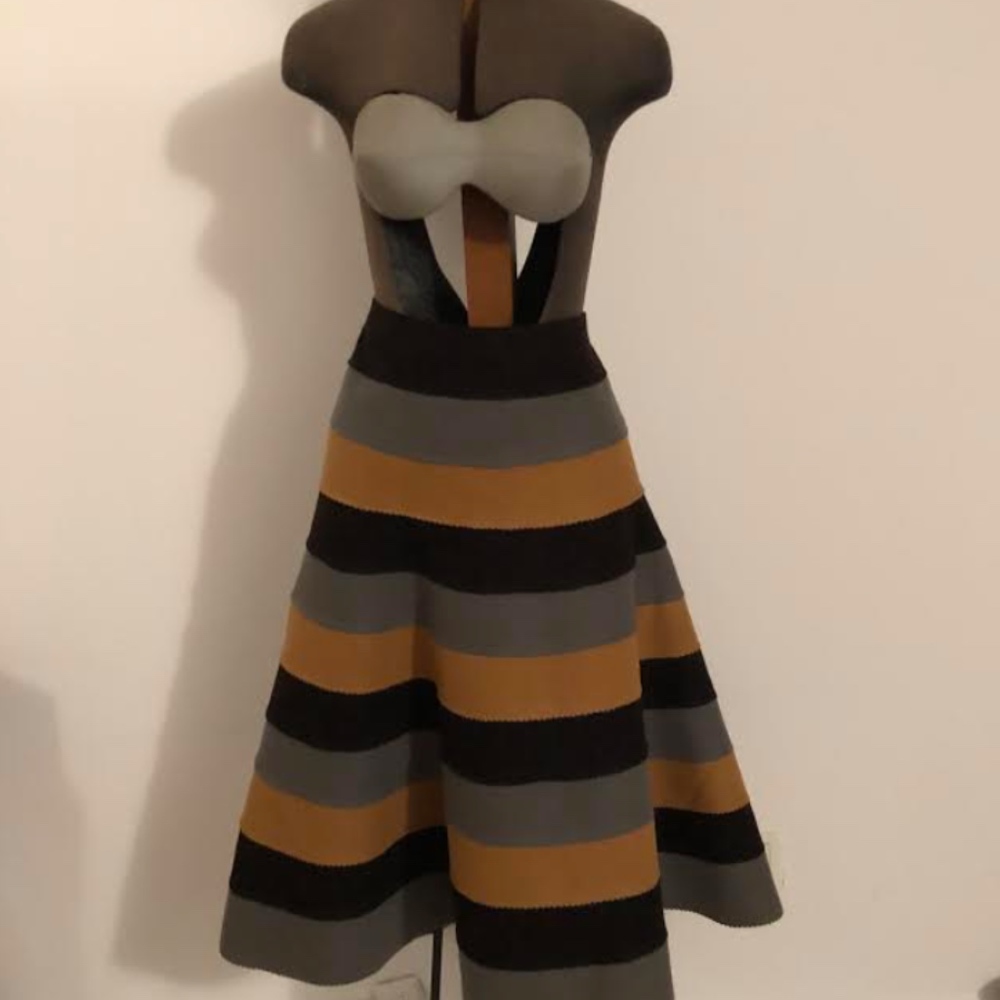 Anne Klein Collection vintage pieced felt skirt